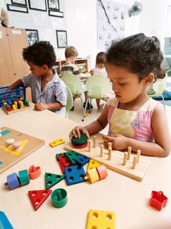 children in classroom